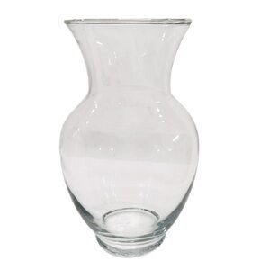 8.5x4” Smooth Glass Flower Vase Clear